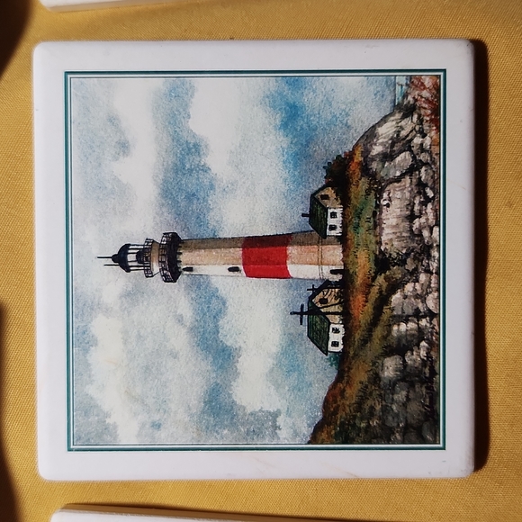 Sandstone Coasters, Highest Quality, Set of 5, cork back. - Picture 3 of 4